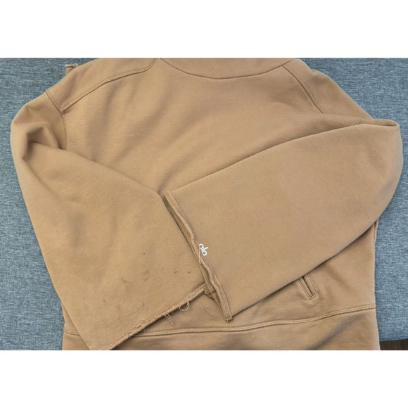 Alo Yoga Brown Henna Oversize Low Key Hoodie Kangaroo Wide Sleeve Sz S (Flaw) - Picture 3 of 7